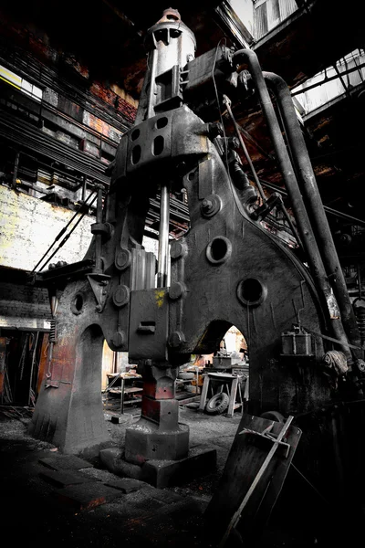 Steam hammer in iron factory