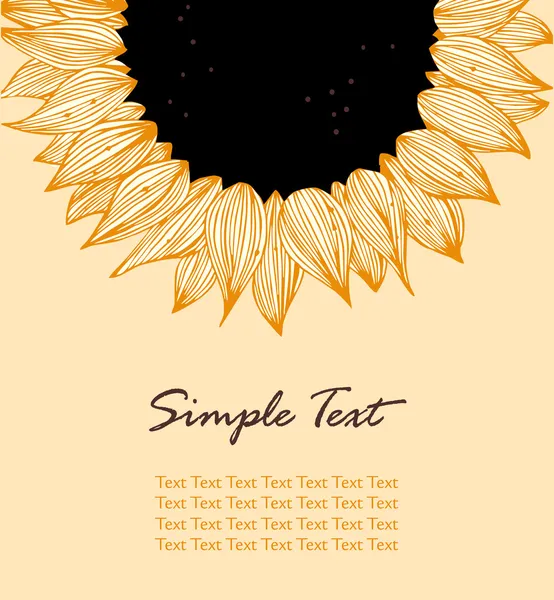 Sunflower vertical text banner. Background for holidays, sewing, arts, crafts, cards, scrapbooks, covers