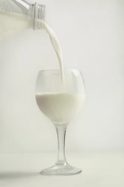 Milk in the wine glass
