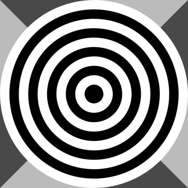 Abstract black and white target, illustration