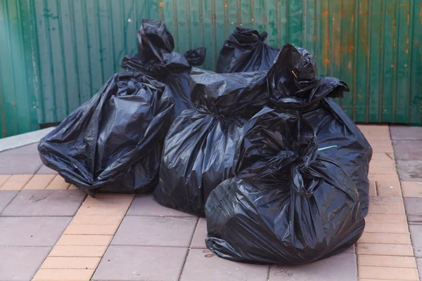 Black garbage bags