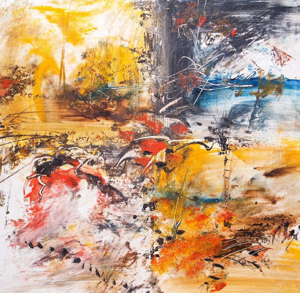 Pintura a oleo abstrato