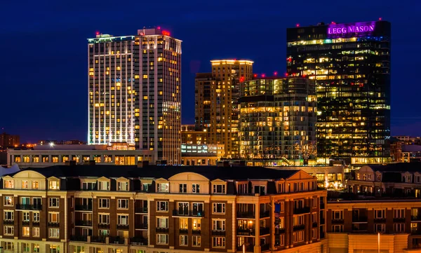 The Legg Mason Building and others during twilight from Federal