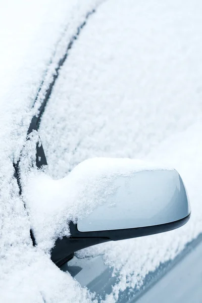 Detail of a car under snow