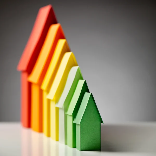 Paper Houses in Energy Label Colors