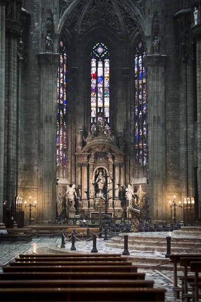 Architecture inside of the Milan Cathedral