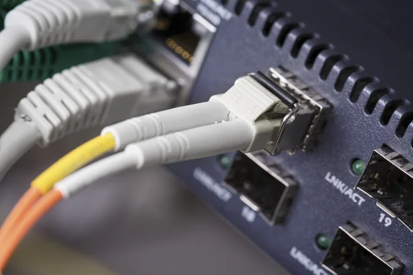 Fiber connection in a network switch
