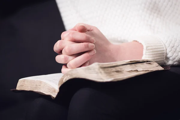 Reading bible and pray