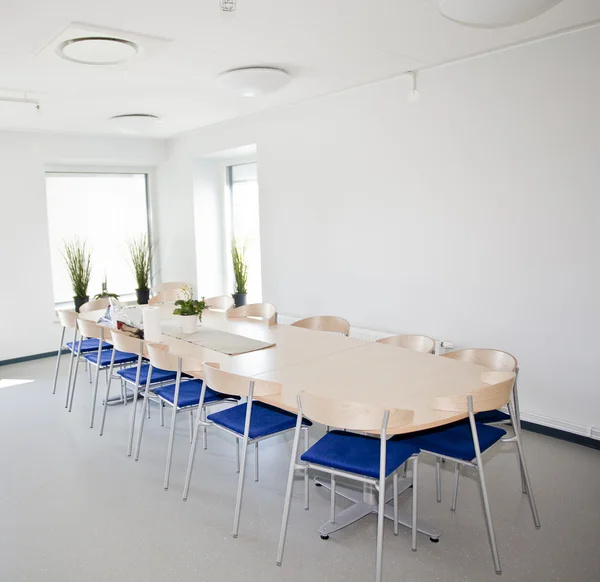 Big white table in kitchen