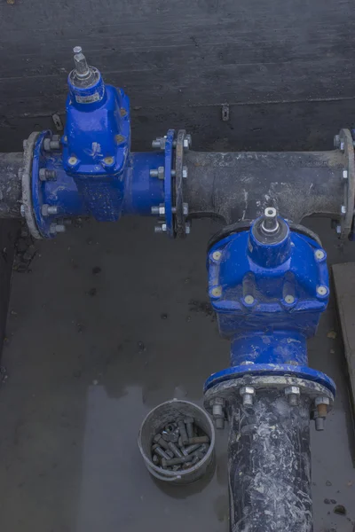 Blue water gate valves