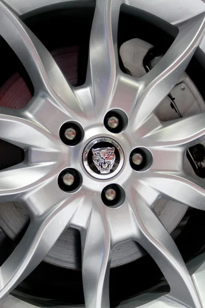 Logo of Jaguar on wheels