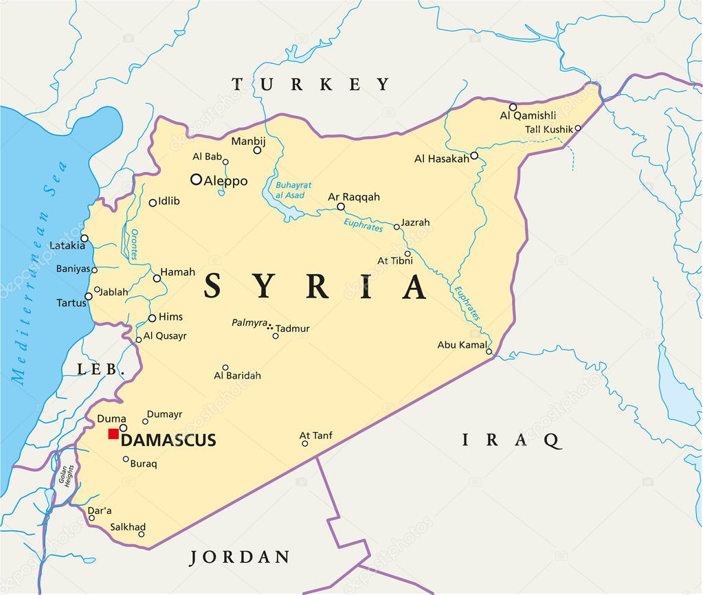 depositphotos_47794183 Syria Political Map