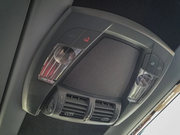 Air conditioner control panel at coach bus