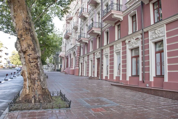 Sidewalk on a street in Odessa, Ukraine.