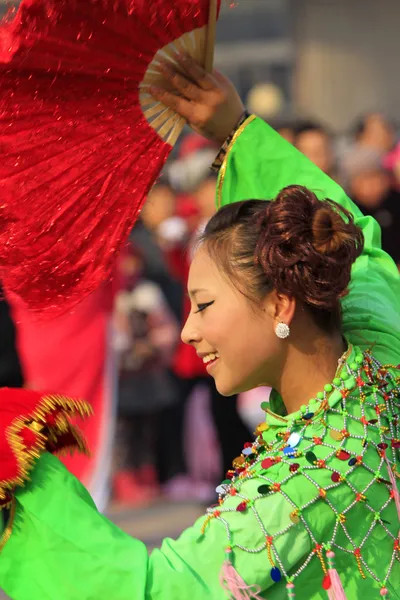 People wear colorful clothes, yangko dance performances in the s