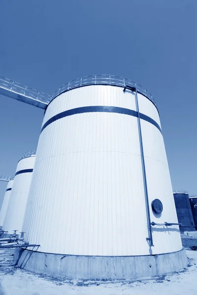 Storage tanks in a chemical plant