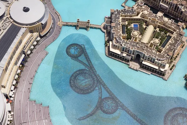 Top view on Dubai from the highest tower in the world