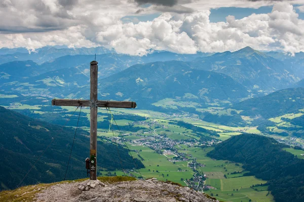 Austria mountains with cross