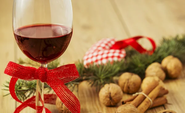 Red Wine and Christmas Food