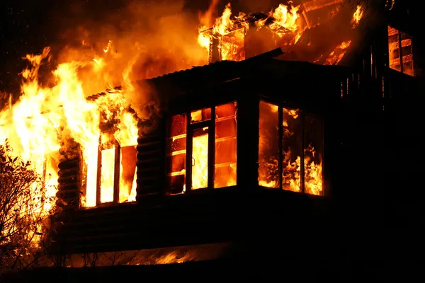 Windows of the burning house