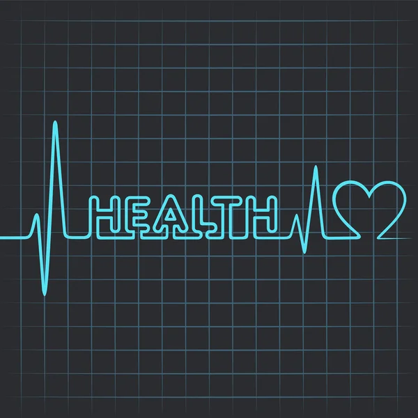Health word and heart