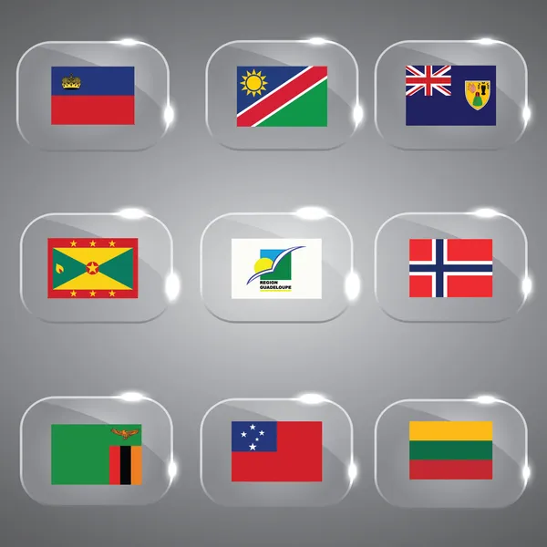 Flags of the world flags europe flags of europe flags vector flags country flags glass flags set