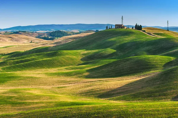 Tuscan summer on the fields in the beautiful view