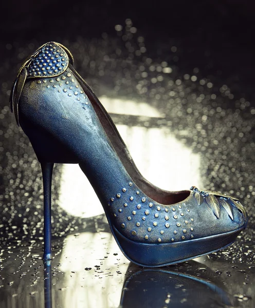 Blue High Heel Shoes