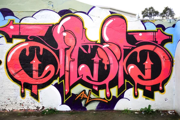 Graffitied wall