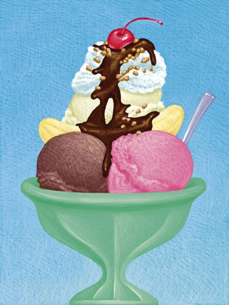Illustration of Ice Cream Sundae