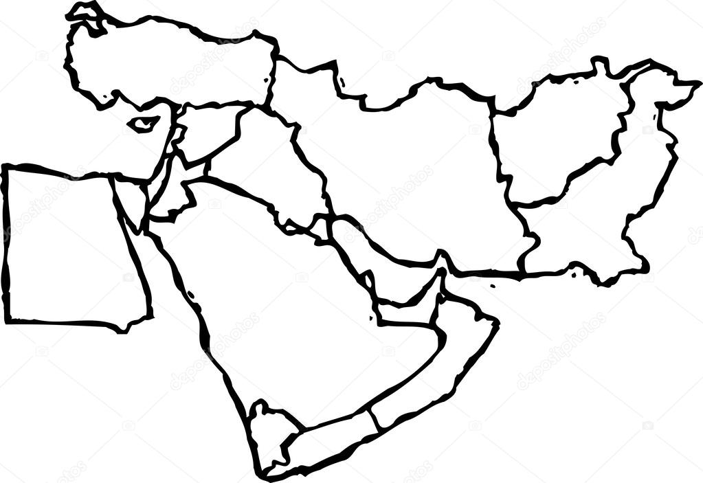 clipart map of middle east - photo #21
