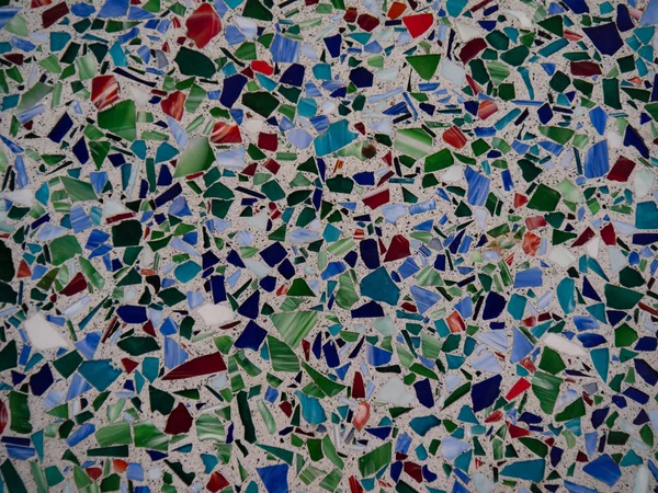 Glass Mosaic of Blues and Greens