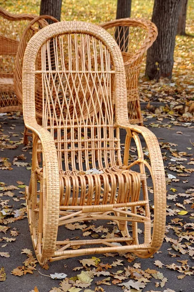 Rocking Chair in the Back Yard. Garden and Home Furniture.