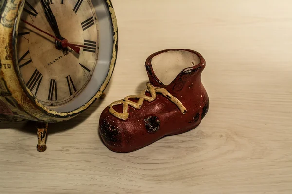 Boots and watch, decoupage, handmade