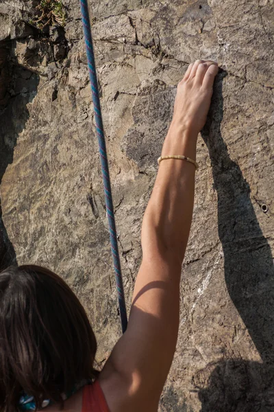 Hand Female rock climber