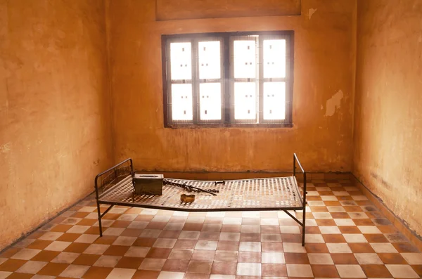 Prison cell in Tuol Sleng