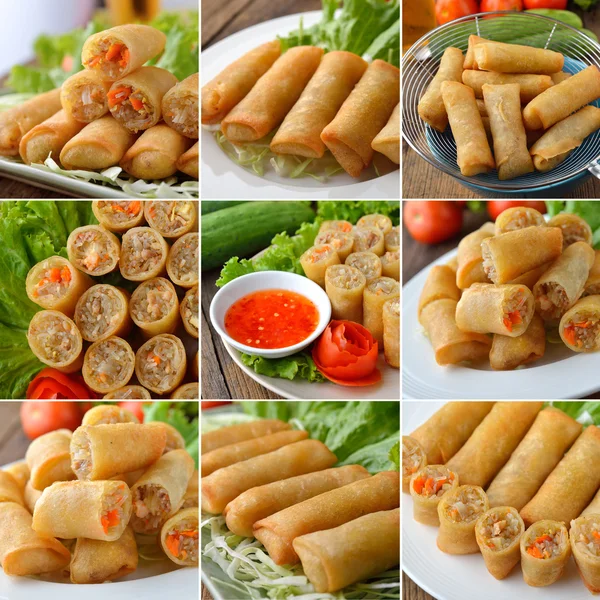 Fried Chinese Traditional Spring rolls food