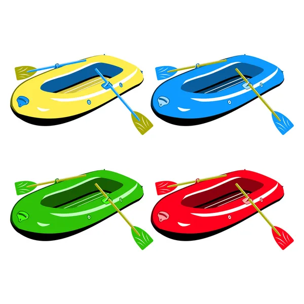 Four colour inflatable boats