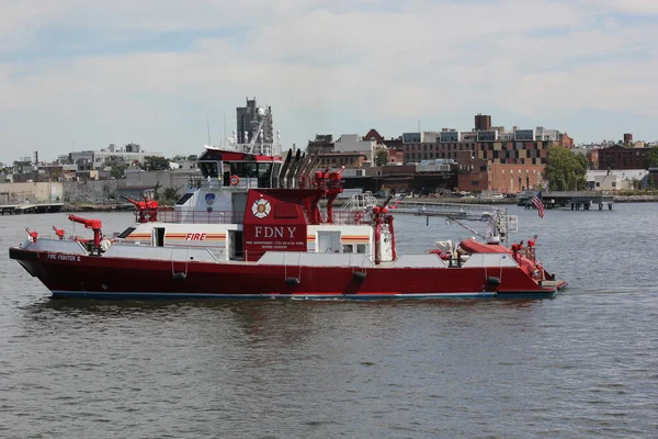 New York City Fire Fighter Boat On Active Duty