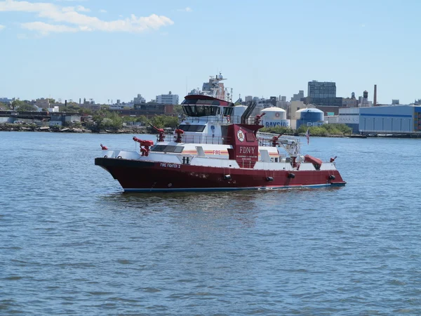 New York City Fire Fighter Boat On Active Duty