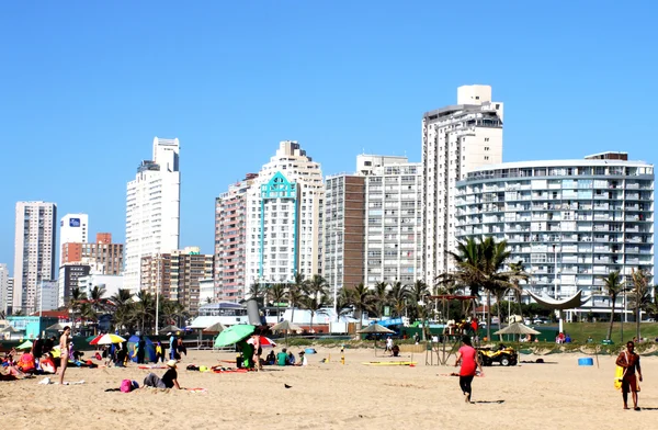 Many People on Beach in Durban South Africa