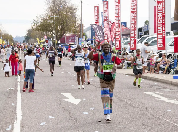 Traditionaly Decorated Runner in Comrades Ultra Marathon