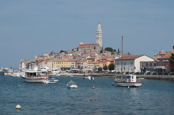 Old town architecture of Rovinj, Croatia. Istria touristic attraction