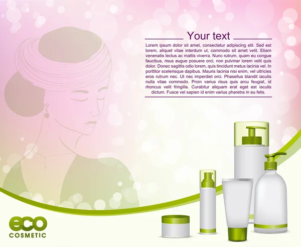Young woman and eco cosmetic.