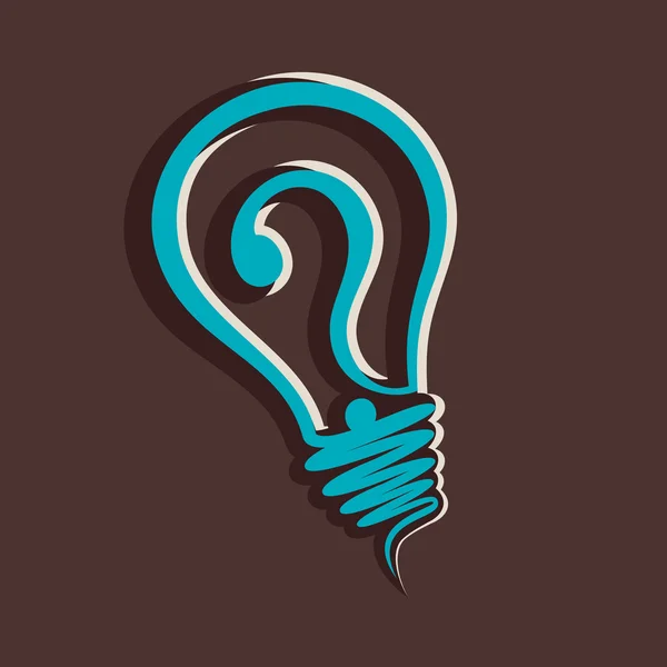 灯泡股票向量中的问号 - 图库矢量图像 vectota