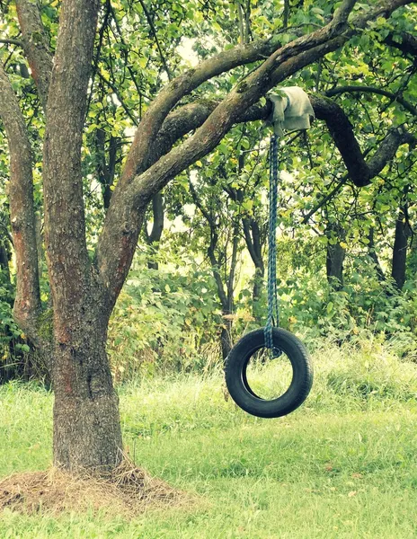 Tire swings for children