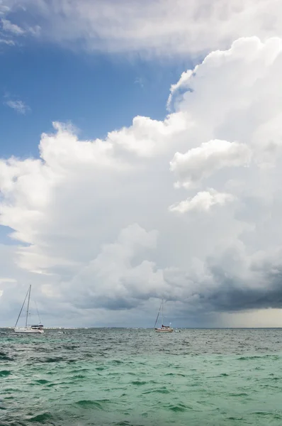 Storm front approaching in caribbean setting