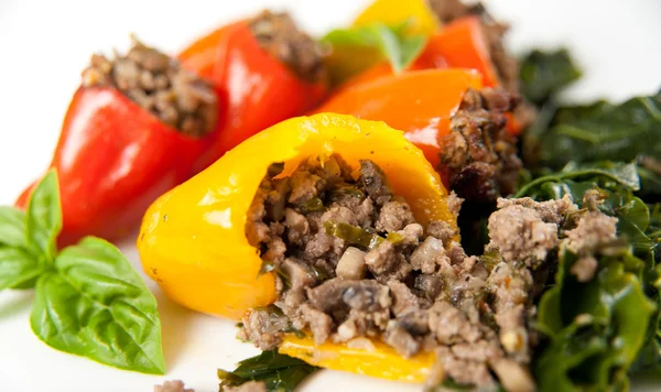 Beef and vegetables Stuffed Mini Bell Peppers