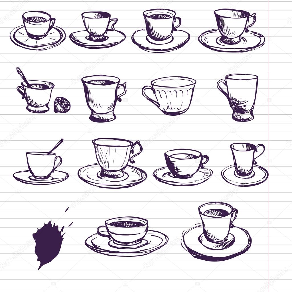Tasses A Cafe Dessin Tasses A Cafe Dessin