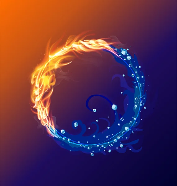 Fire and water concept